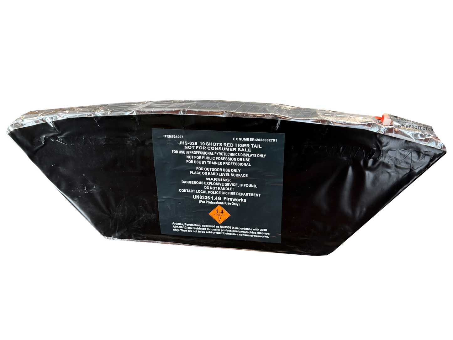 10 SHOT SINGLE ROW RED TIGER TAIL