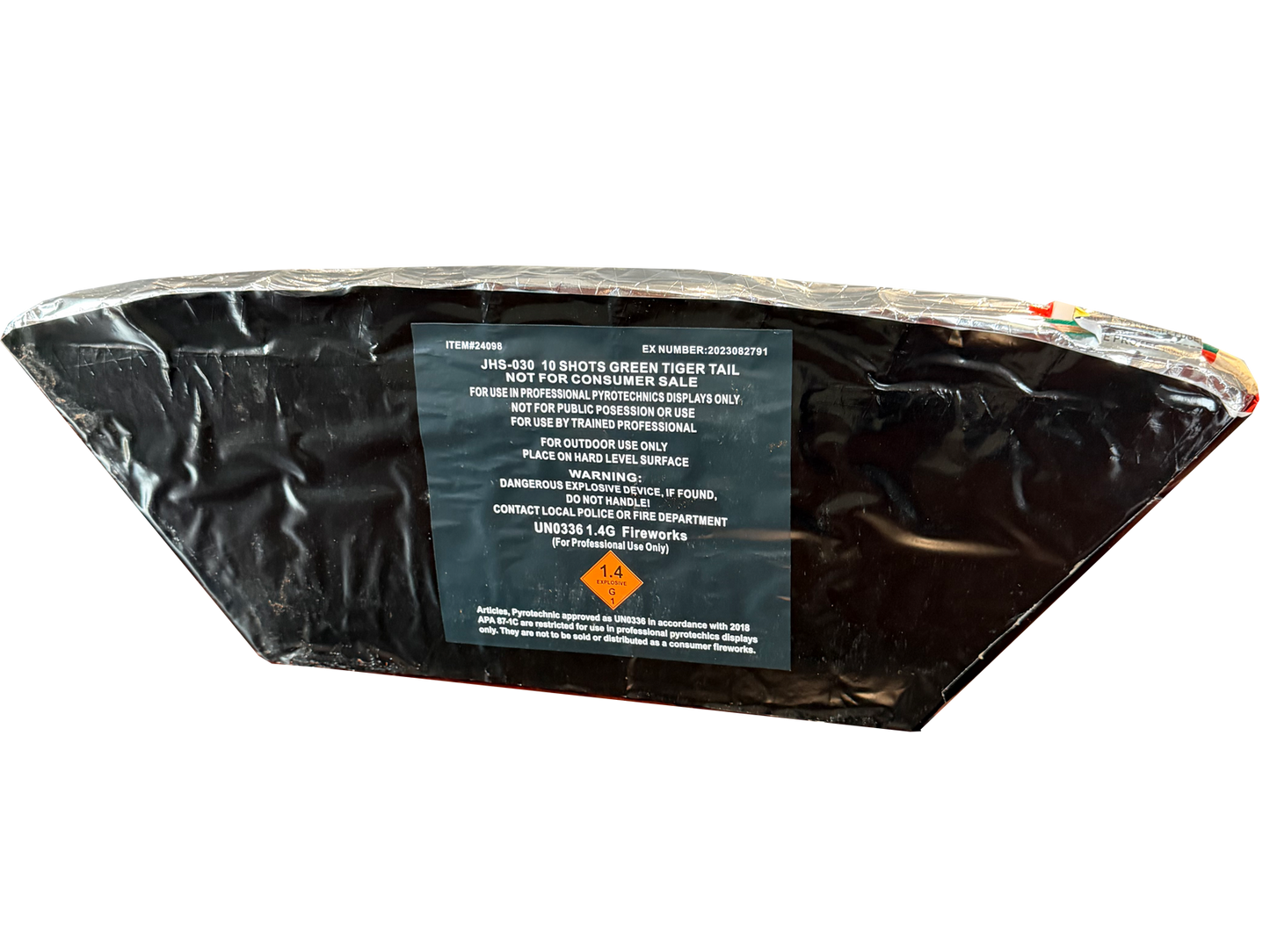 10 SHOT SINGLE ROW GREEN TIGER TAIL