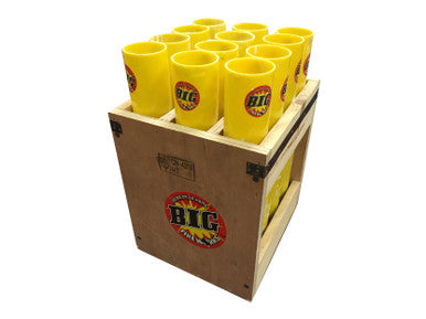12 TUBE RACK 1.75" SHELL - YELLOW FIBERGLASS