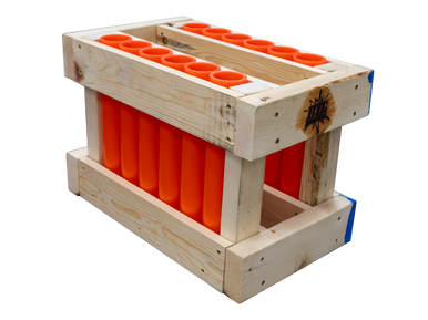 12 SHOT DOUBLE ROW w HDPE TUBES