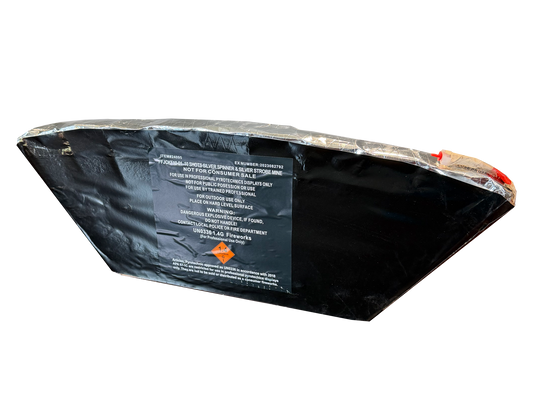 10 SHOT SINGLE ROW SILVER SPINNER & SILVER STROBE MINE