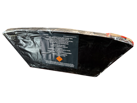 10 SHOT SINGLE ROW SILVER TIGER TAIL