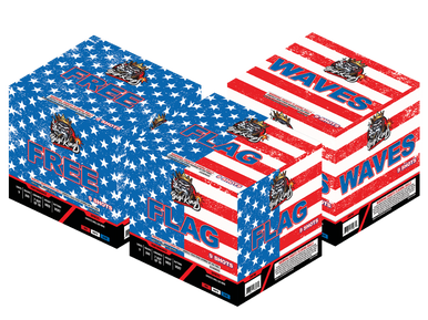 FREE, FLAG, WAVES