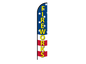 SWOOPER FLAG - AMERICAN FLAG " FIREWORKS "