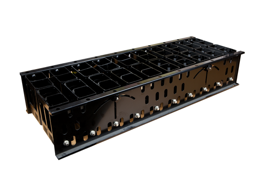 40 POSITION ALUMINUM ADJUSTABLE RACK - NO TUBES